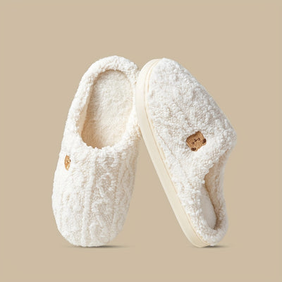 Cozy Stripe Fuzzy Slippers