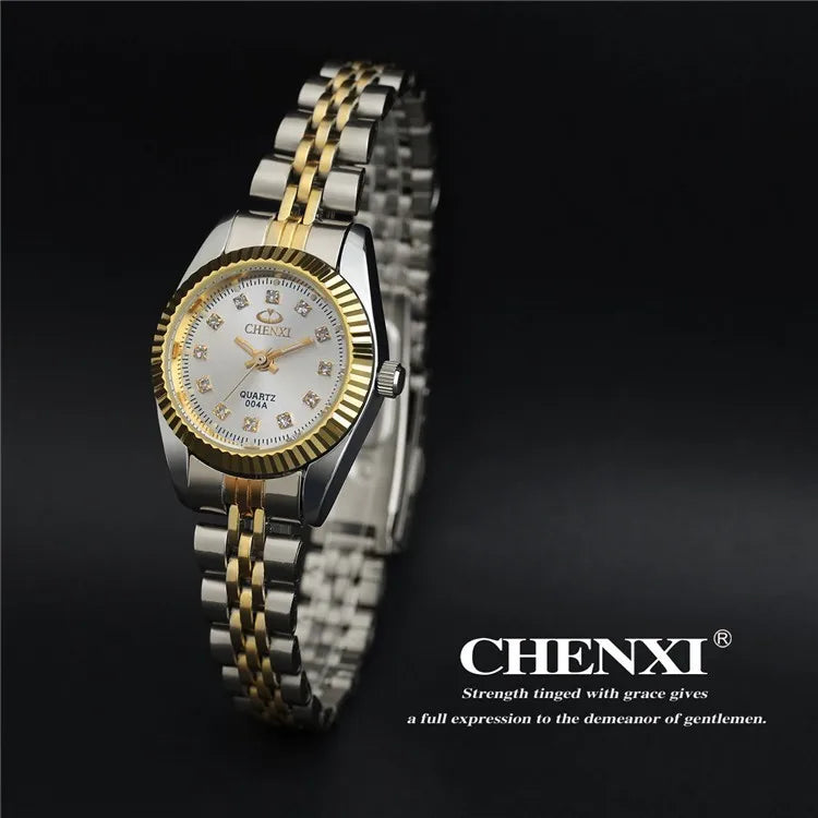 Men’s Watch with Silver and Gold Rhinestone.