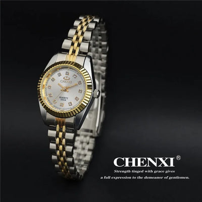 Men’s Watch with Silver and Gold Rhinestone.