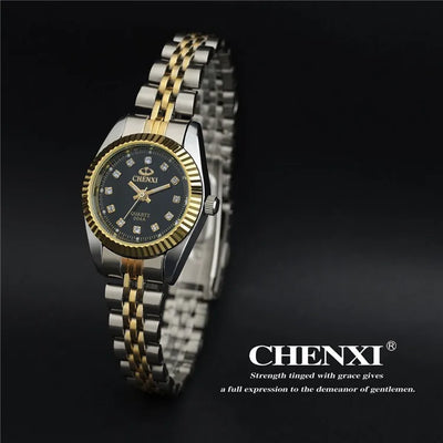 Men’s Watch with Silver and Gold Rhinestone.