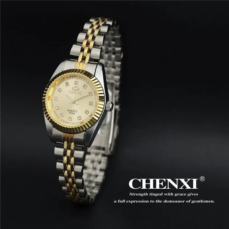 Men’s Watch with Silver and Gold Rhinestone.