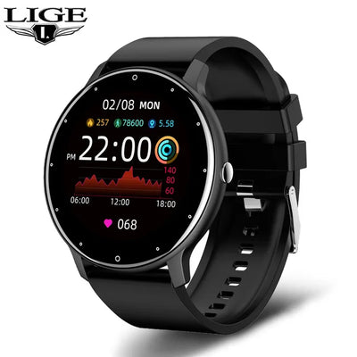 LIGE 2023 New Smart Watch Women Full Touch Screen Sport Fitness Watches IP67 Waterproof Bluetooth For Android ios smartwatch Men