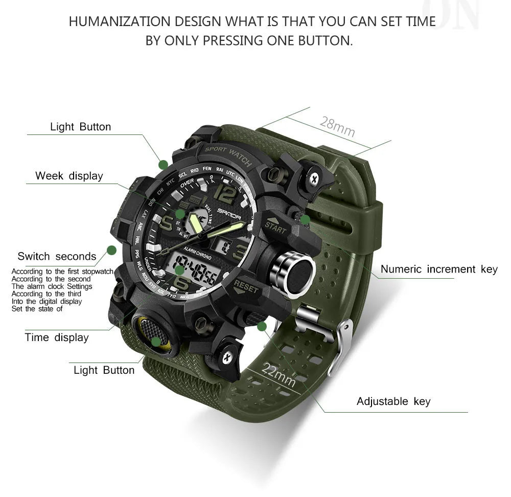 Sport Waterproof Mens Watch Luxury mens watch  masculino