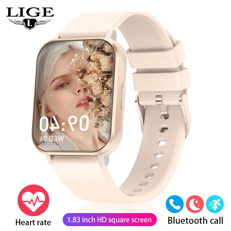 LIGE 2024 Ladies Smart Watches Women Smartwatch Girls Bluetooth Call Fitness Digital Watch Smart Bracelet Electronic Wristwatch