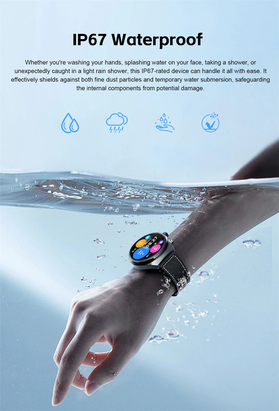 LIGE NFC TWS Earphone Smart Watch Bluetooth Call Waterproof Sports Fitness Men Smartwatch Plays Music Watches Heart Rate Monitor