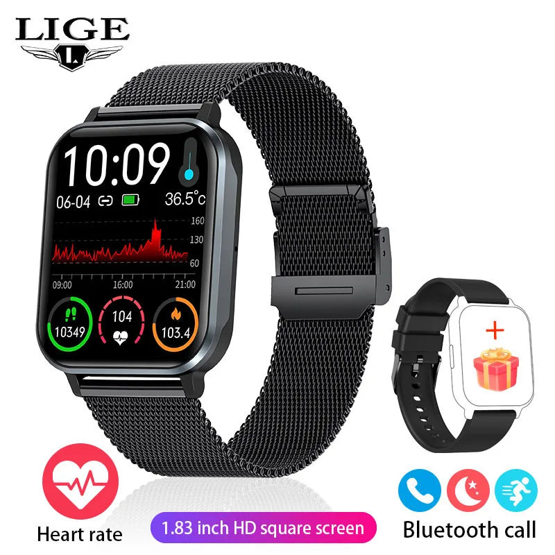 LIGE 2024 Ladies Smart Watches Women Smartwatch Girls Bluetooth Call Fitness Digital Watch Smart Bracelet Electronic Wristwatch