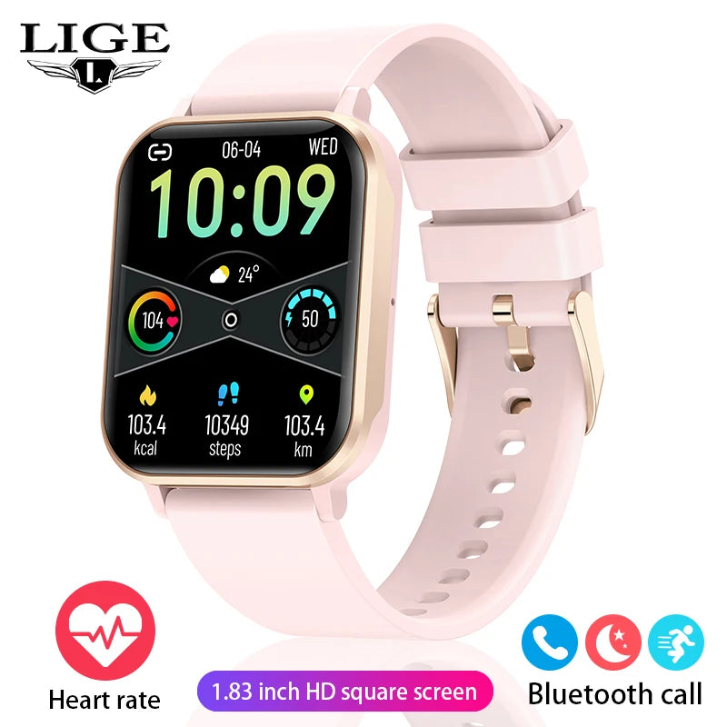 LIGE 2024 Ladies Smart Watches Women Smartwatch Girls Bluetooth Call Fitness Digital Watch Smart Bracelet Electronic Wristwatch