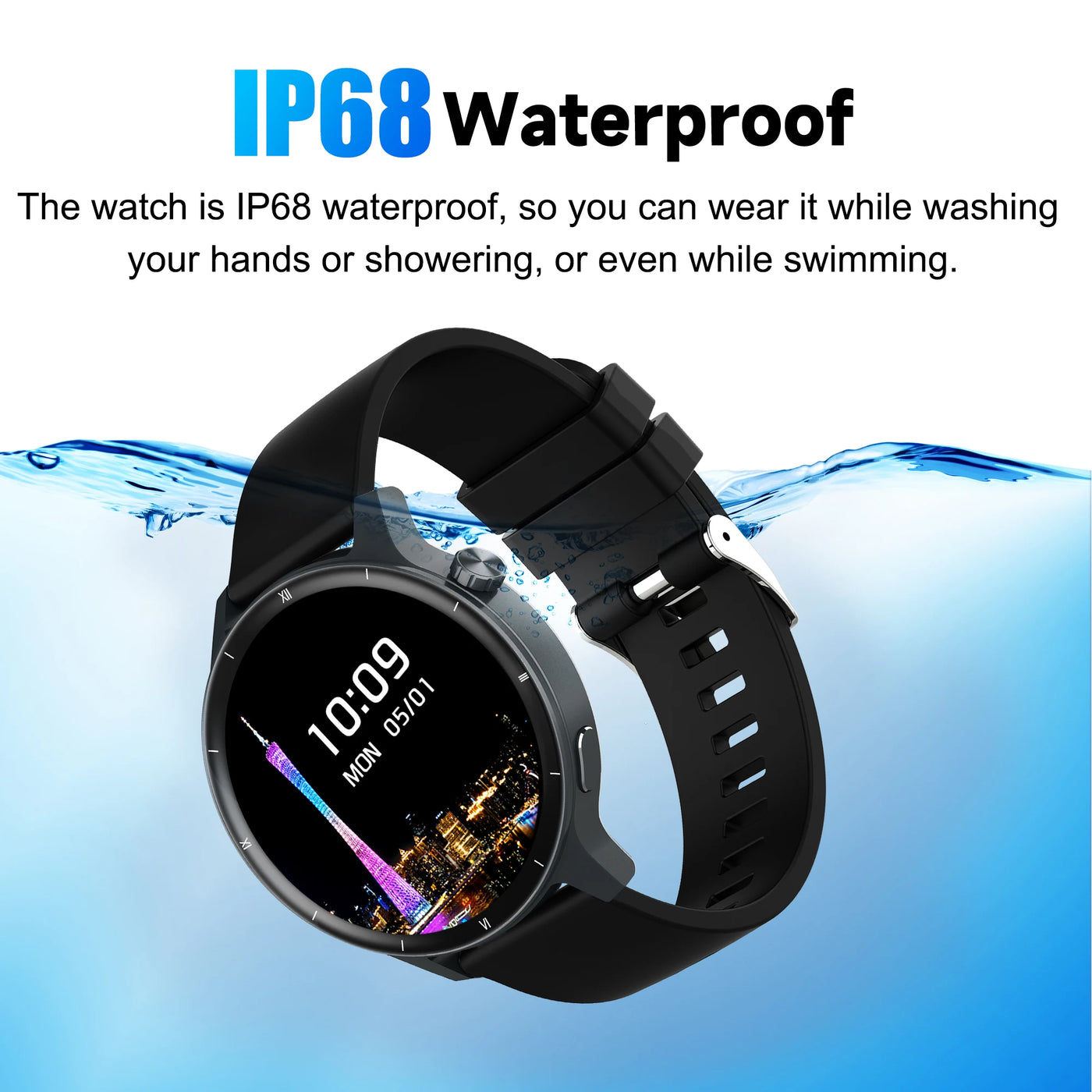 LIGE Fashion 3D Dynamic Dial Smart Watch Women Bluetooth Call Health Monitor 1.39''HD Screen Music Fitness Men Ladies Smartwatch