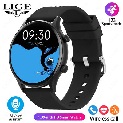 LIGE New Fashion Bluetooth Call Smart Watch Women Physiologic Function Sports Bracelet Waterproof Custom Dial Smartwatch Ladies