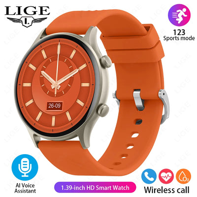 LIGE New Fashion Bluetooth Call Smart Watch Women Physiologic Function Sports Bracelet Waterproof Custom Dial Smartwatch Ladies