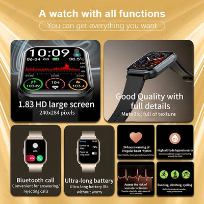 LIGE 2024 Ladies Smart Watches Women Smartwatch Girls Bluetooth Call Fitness Digital Watch Smart Bracelet Electronic Wristwatch