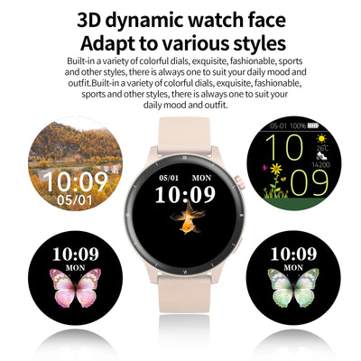 LIGE Fashion 3D Dynamic Dial Smart Watch Women Bluetooth Call Health Monitor 1.39''HD Screen Music Fitness Men Ladies Smartwatch