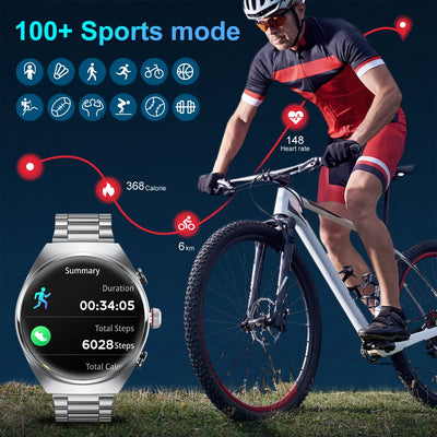 LIGE NFC TWS Earphone Smart Watch Bluetooth Call Waterproof Sports Fitness Men Smartwatch Plays Music Watches Heart Rate Monitor