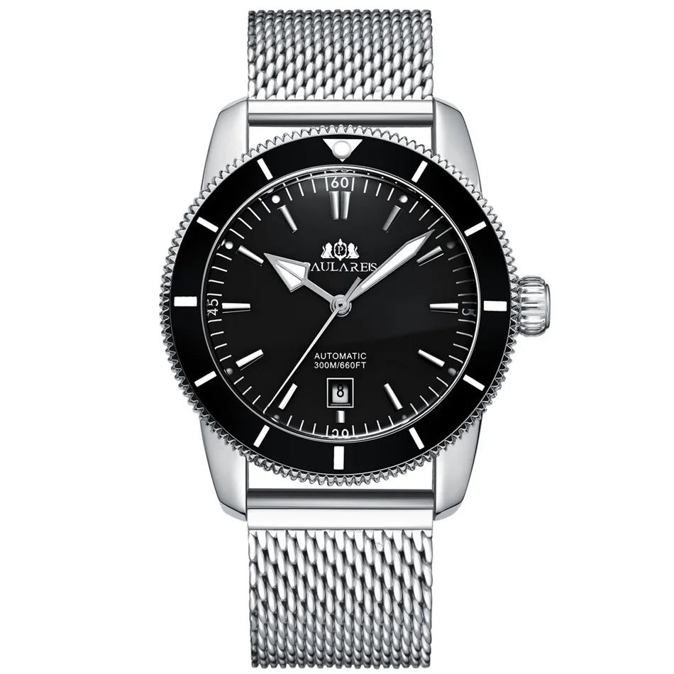 Man Sports Stainless Steel Strap Wrist Watch