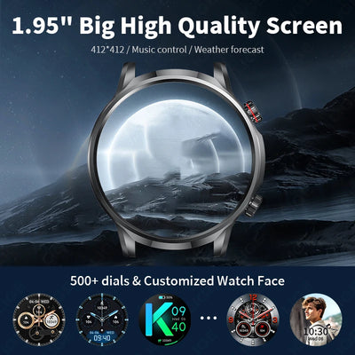 LIGE Motion Trajectory GPS Smart Watch For Men 500Ah Extra-Long Battery Waterproof Steel Rugged Smartwatch Bluetooth Call Watch